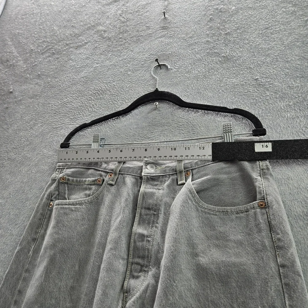 Levi's 501 XX Men Jeans 34X30 Gray Denim Straight Fit 26" Inseam Y2K - Picture 7 of 12